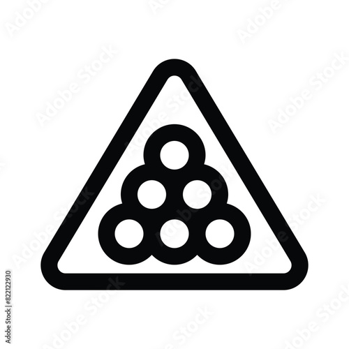 Pool balls denoting concept icon of snooker or billiard game