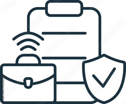 Remote Work Policies icon. Monochrome simple Remote Work icon for templates, web design and infographics