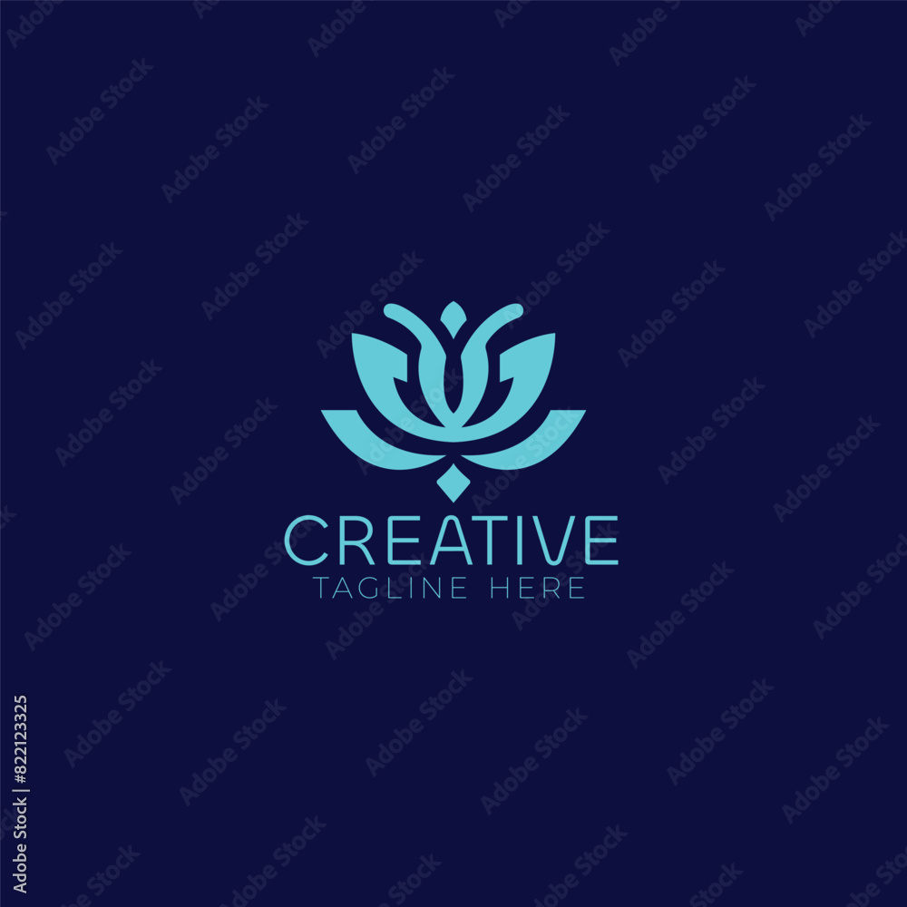 Obraz premium vector lotus flower abstract logo design