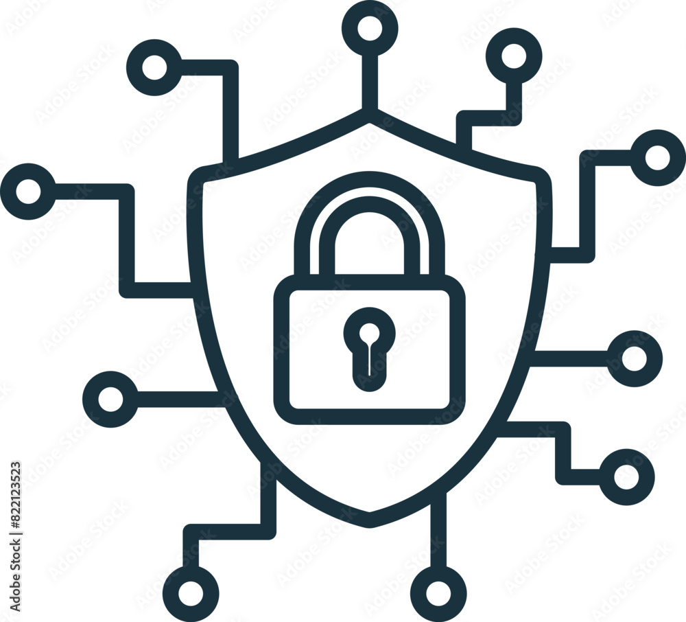 Cybersecurity icon. Monochrome simple Remote Work icon for templates, web design and infographics Cybersecurity icon. Monochrome simple Remote Work icon for templates, web design and infographics