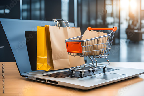 shopping cart. Online shop, e-commerce