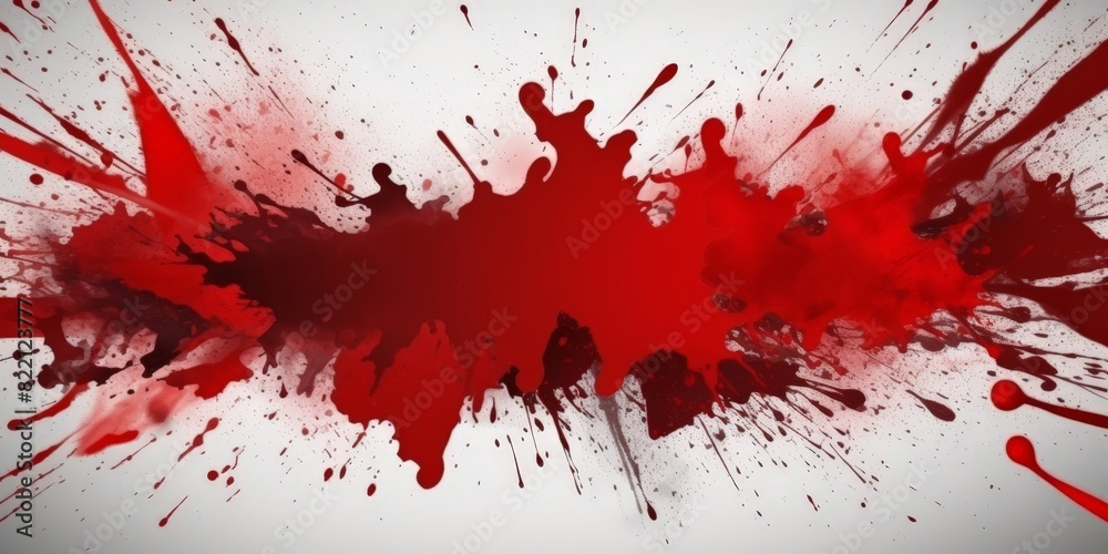 red paint splatter on white background, red ink splash on white , blood splash,  red paint splash,Red blood splatter stain