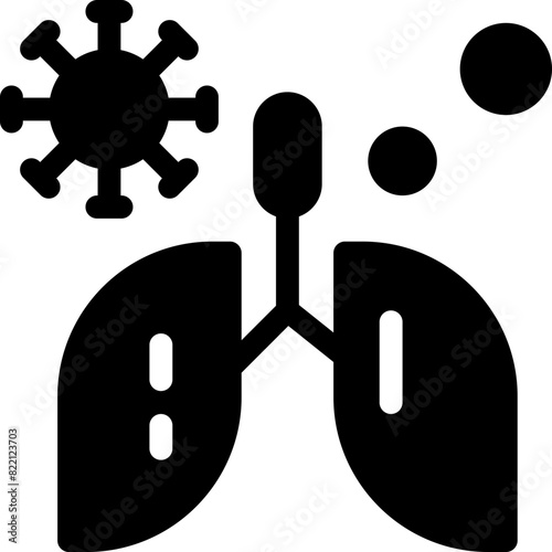 Coronavirus, cough, lungs, pneumonia Icon