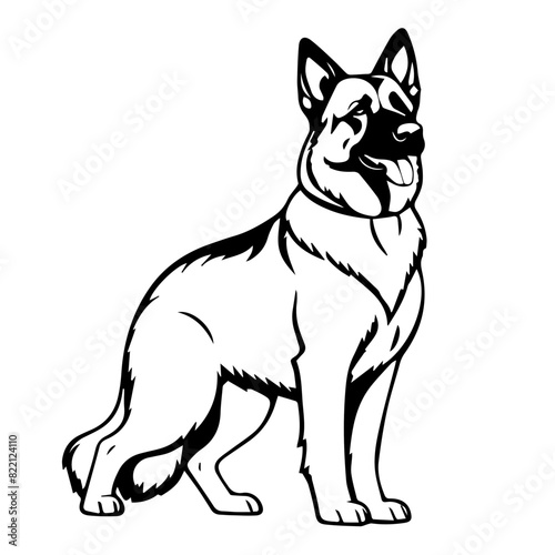 dog vector silhouette design logo