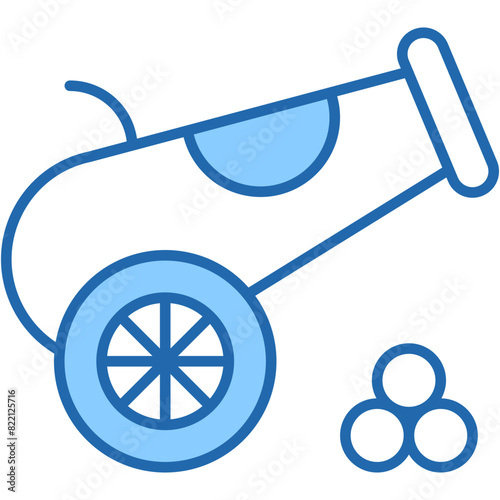cannon, weapon, circus, shoot, entertainment Icon