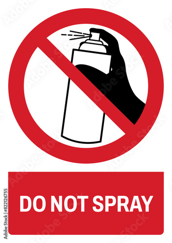 ISO prohibition safety signs_do not spray size a4/a3/a2/a1	
