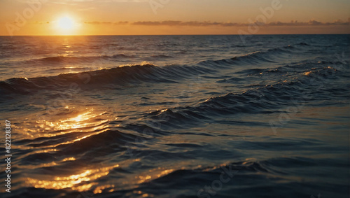 Ocean Sunrise, Golden Light on the Horizon © xKas
