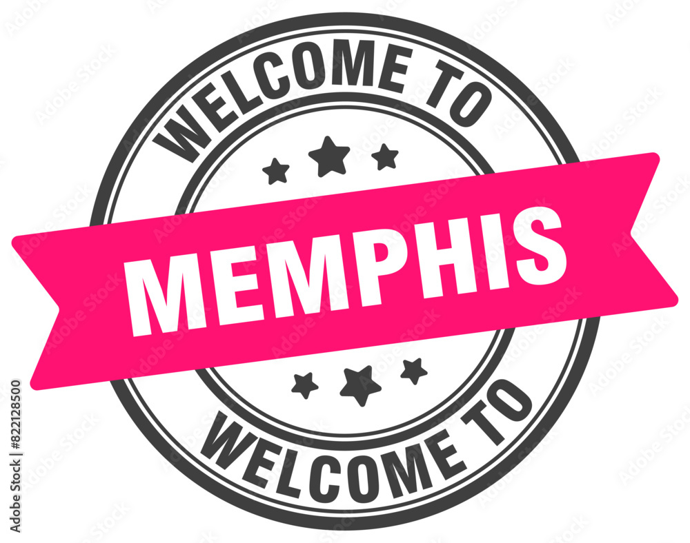 Welcome to Memphis stamp. Memphis round sign Welcome to Memphis stamp. Memphis round sign