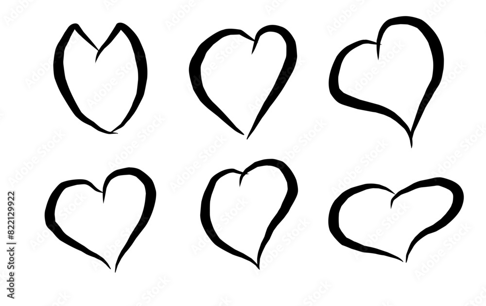 Love hand drawn doodle set Love hand drawn doodle set