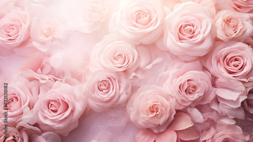 Delicate Pink Roses in Soft Light