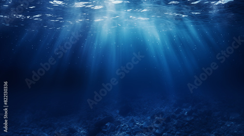 Underwater Depths with Light Beams photo