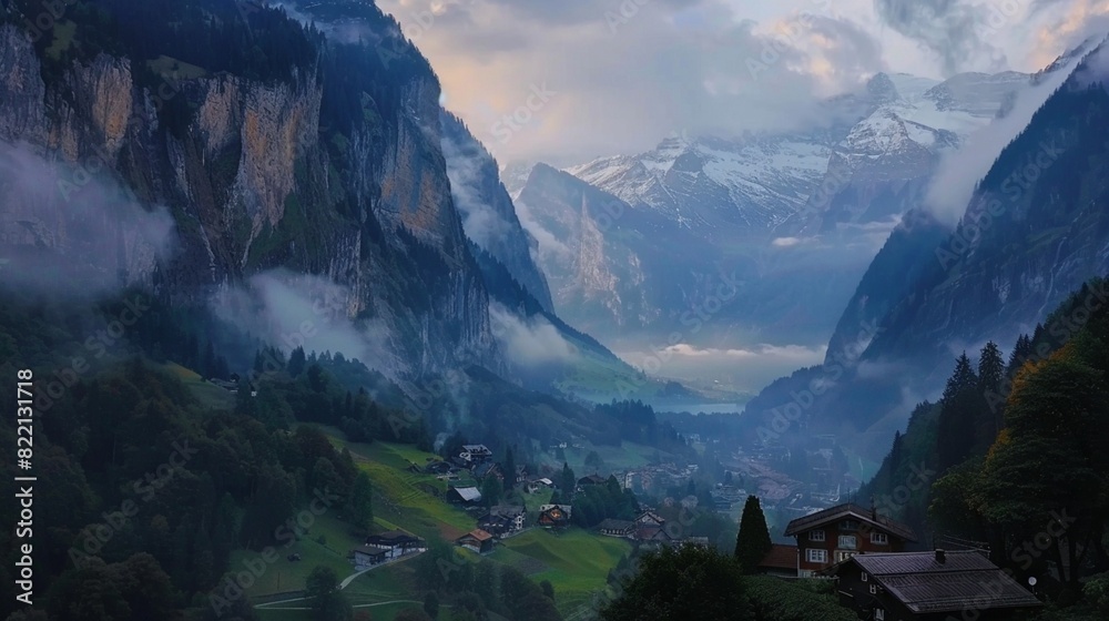 Mountain village Lauterbrunnen, Switzerland
