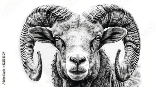 ram isolated on white 