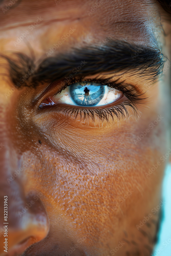Close up portrait of young man teenage eye focus Close up portrait of young man teenage eye focus