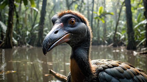 AI image generate dodo bird behavior photo