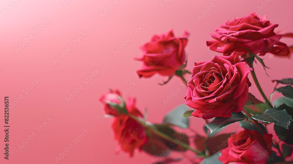 Fototapeta premium pink background with rose