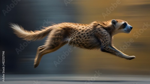 A blur of motion with a cheetah and a sloth neck-and-neck in a race
