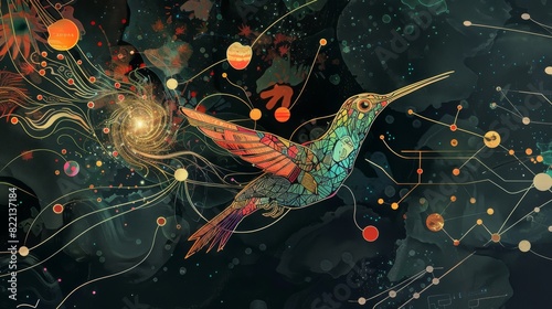 Cosmic Hummingbird: A Psychedelic Flight Through The Universe