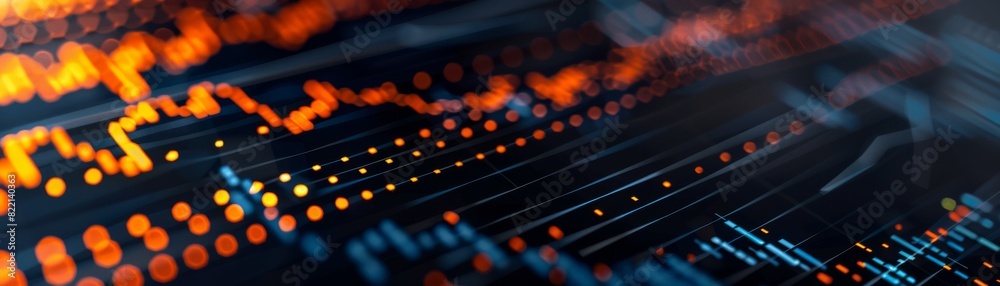 Screen displaying detailed stock market trading data Screen displaying detailed stock market trading data