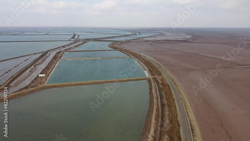 Aerial photography of Shandong Dongying Marine Aquaculture Farm photo