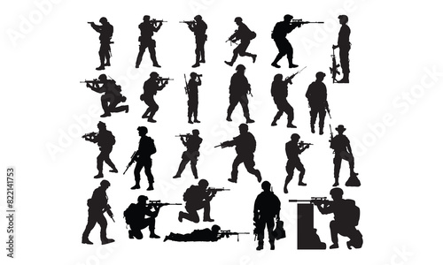 soldiers   Vector bundle, Baby Penguin Clipart, Silhouette, Vector, icons, illustration, design.