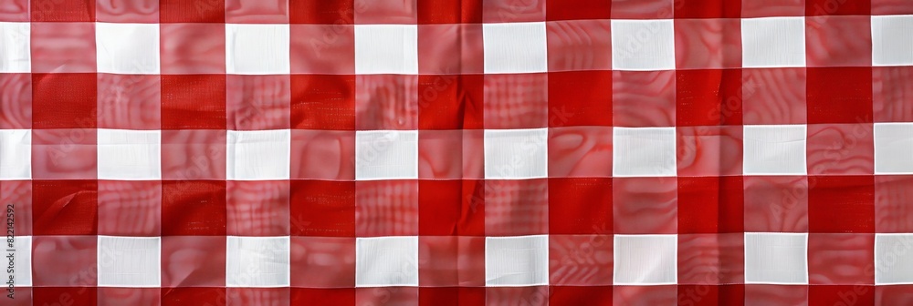Red and white checkered tableclot, Red and white checkered tableclot,