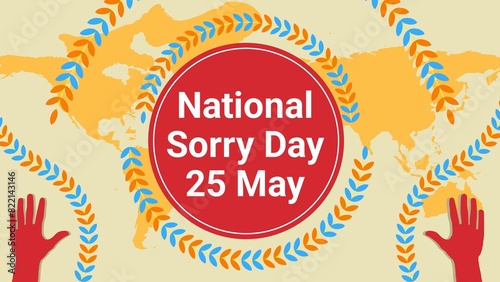 National Sorry Day web banner design illustration  photo