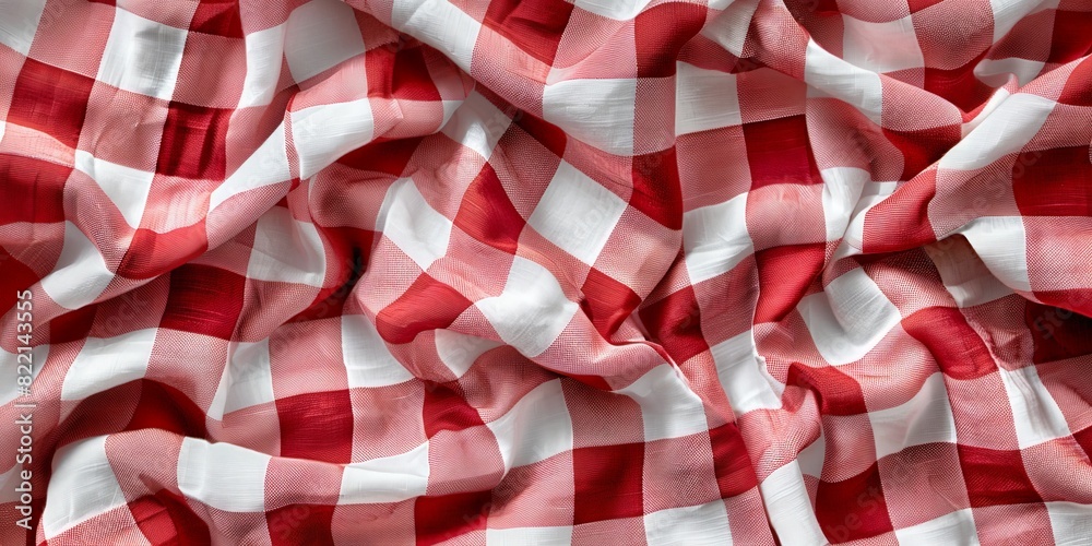 Red and white checkered tableclot, Red and white checkered tableclot,