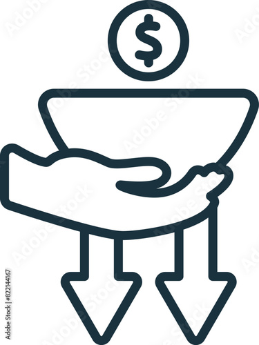 Poverty Alleviation icon. Monochrome simple Social Responsibility icon for templates, web design and infographics