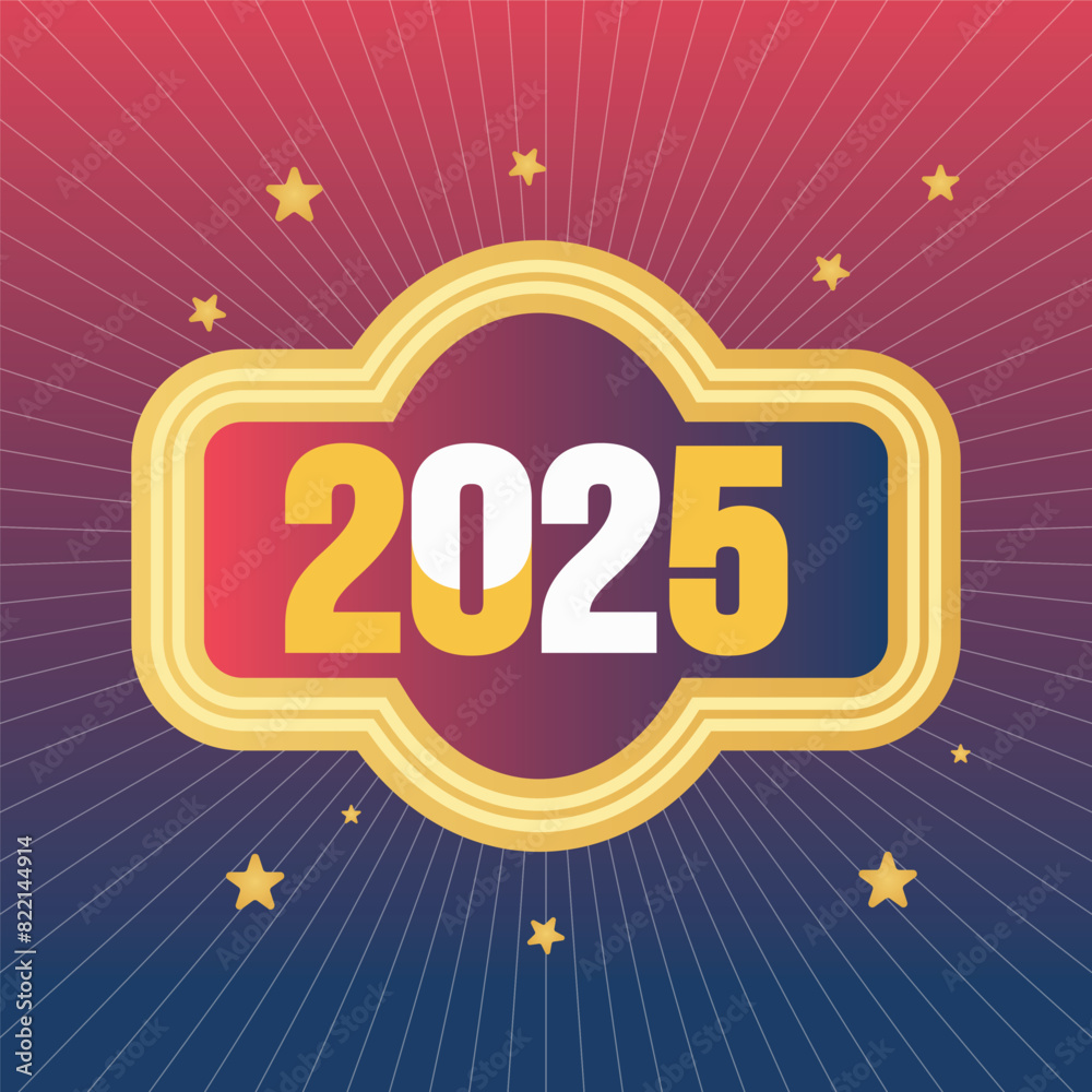 Fototapeta premium 2025 Numeral Wishes . Happy New Year