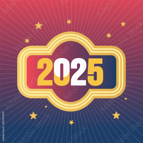 2025 Numeral Wishes . Happy New Year