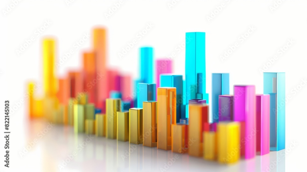 Financial data on bar graph Financial data on bar graph