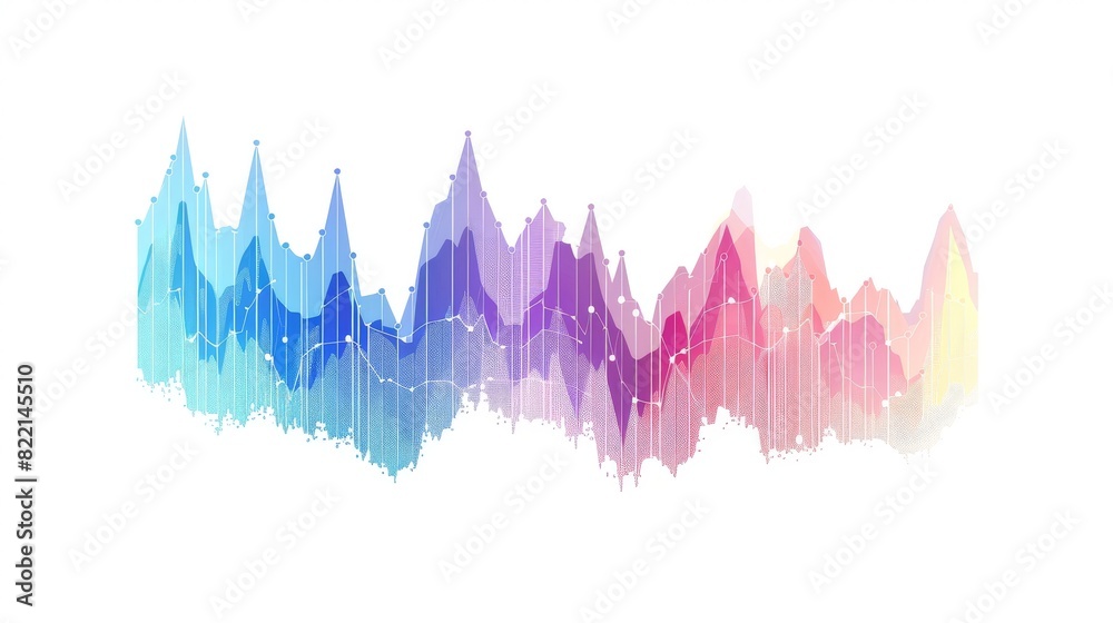Obraz premium Graph illustrating market index changes