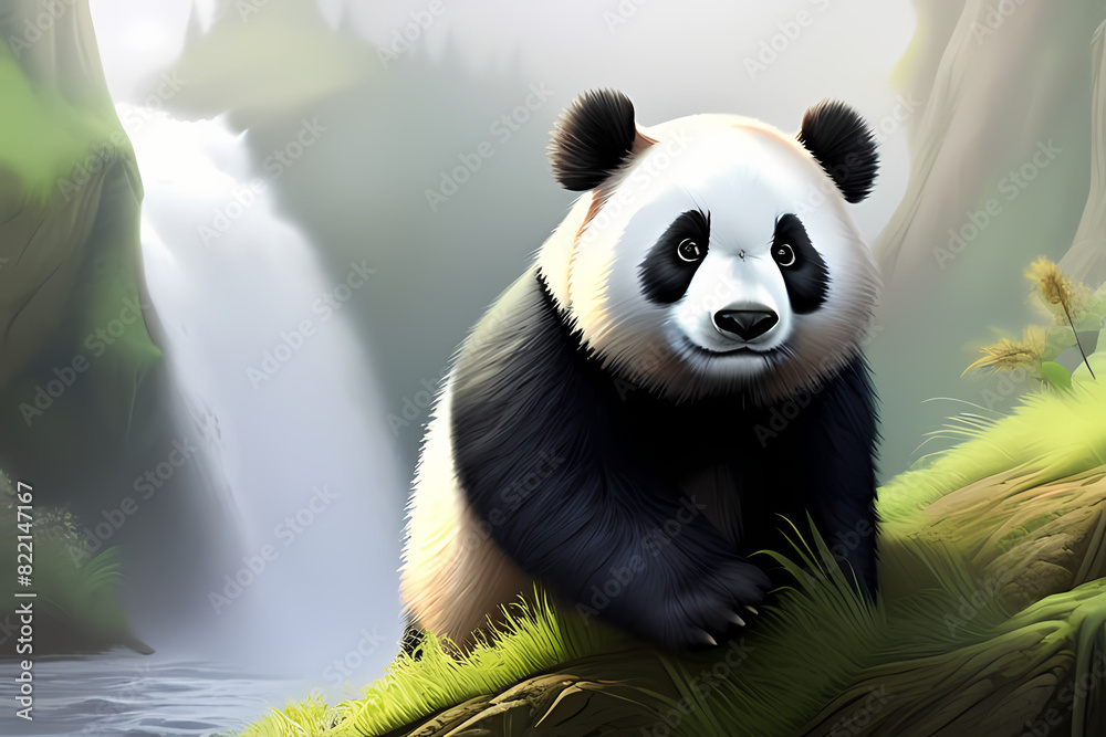 Fototapeta premium panda, generative ai