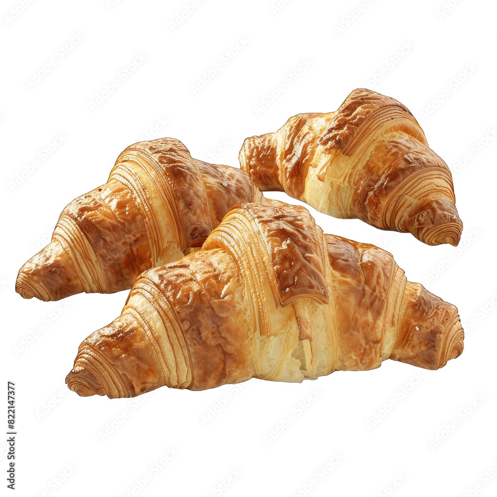 Croissants isolated on white background Croissants isolated on white background
