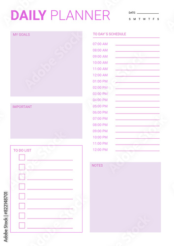Amazing Daily Planner. 2024 Digital Planner page. Every day planner printable. 