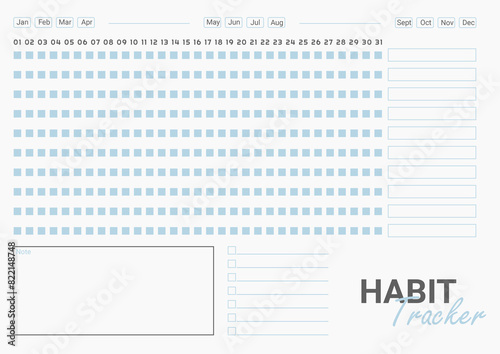 A printable habit tracker to stay motivated while adopting new habits.