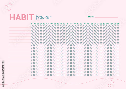 A printable habit tracker to stay motivated while adopting new habits.