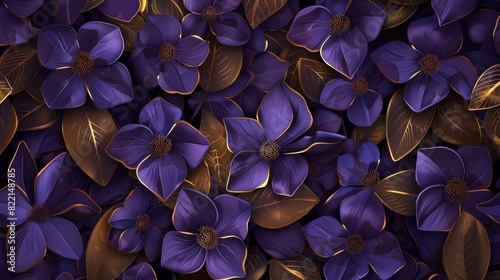 Cluster of Purple Flowers in Wedding Setting