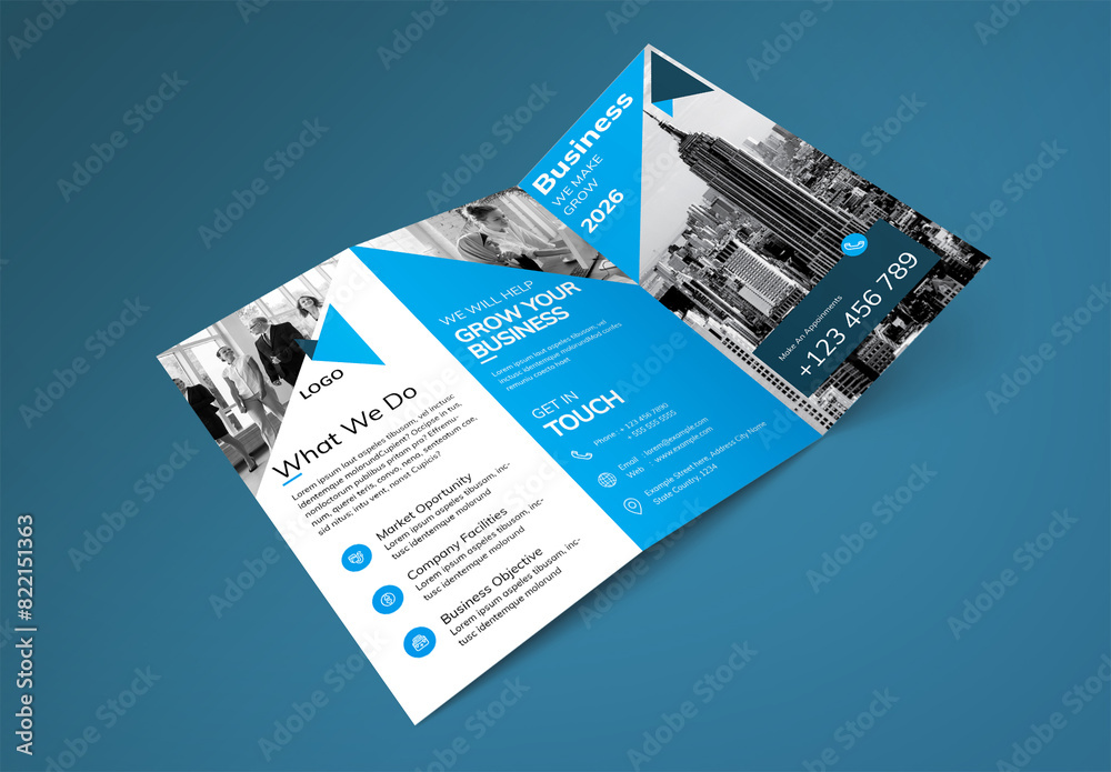 Trifocus Documents Business Trifold Layout Stock Template | Adobe Stock
