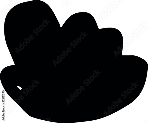 dessin de buisson abstrait en encre noire