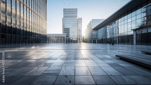 empty  modern square in modern city