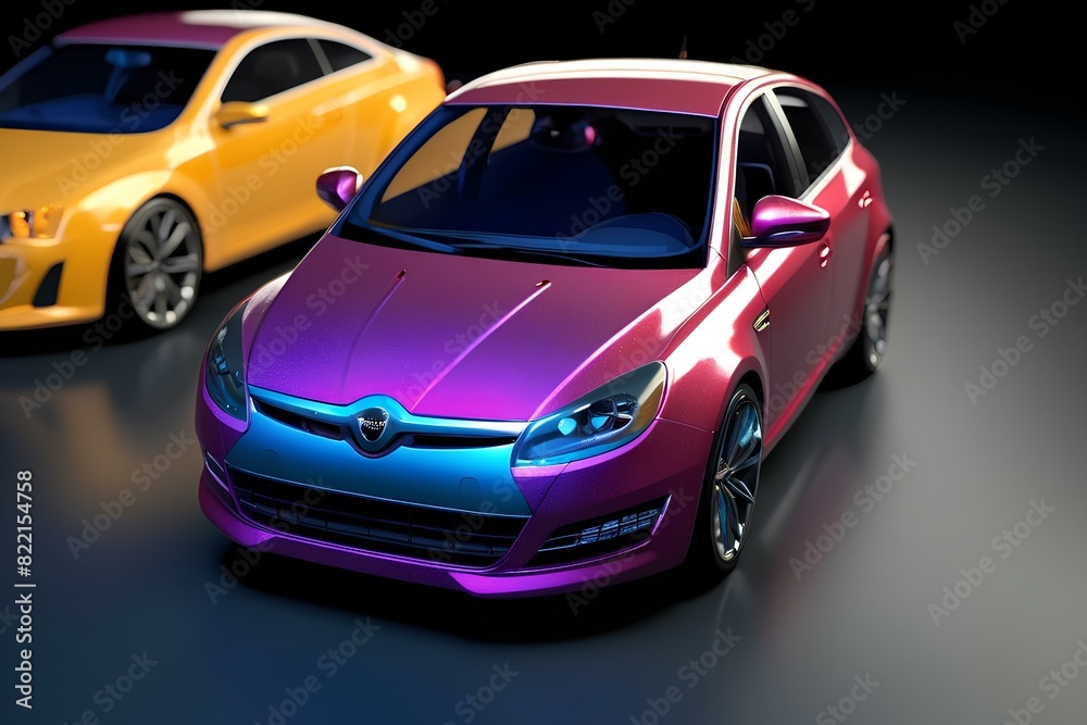 sports car in showroom