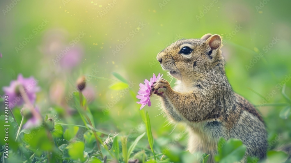Animal with a flower Animal with a flower