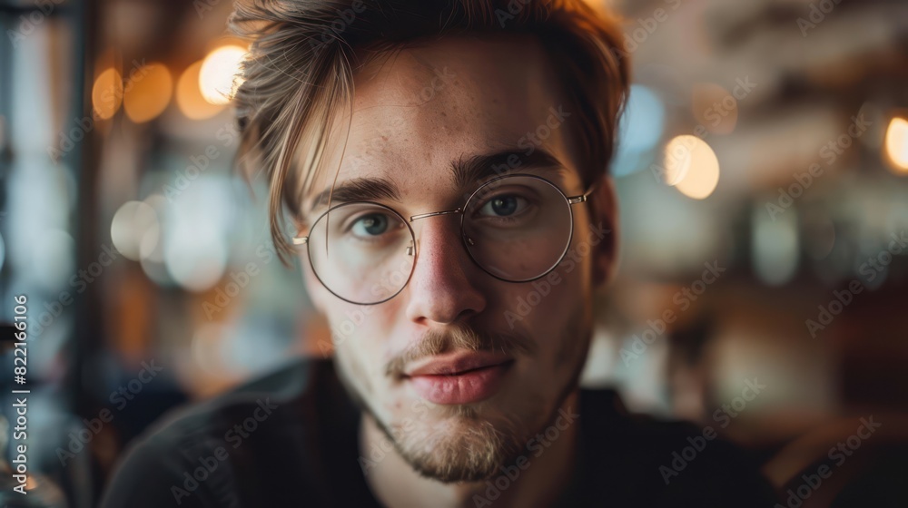 man wearing glasses