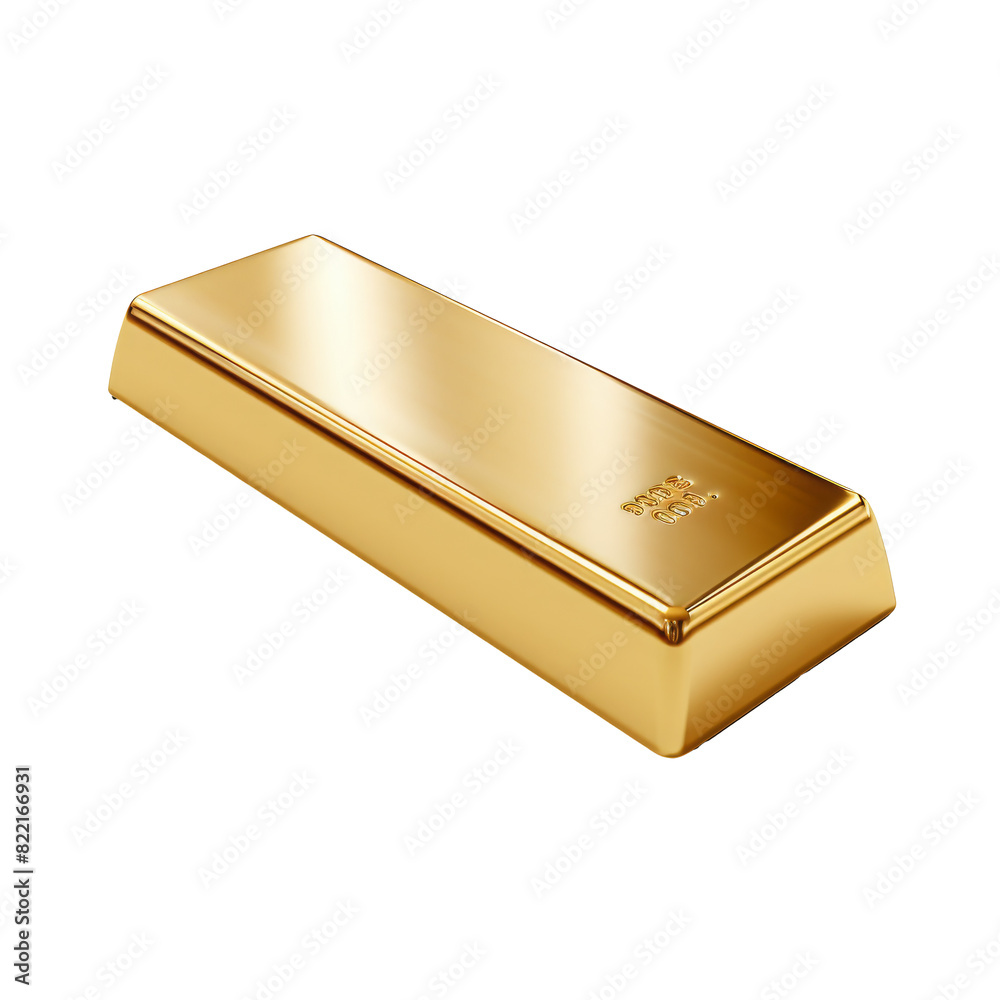 Solid Gold Bar Isolated on transparent Solid Gold Bar Isolated on transparent