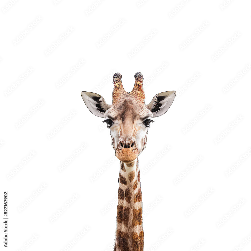 Obraz premium Giraffe isolated on white background