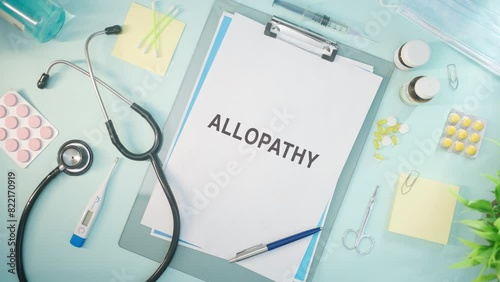 ALLOPATHY WRITTEN ON MEDICAL PAPER