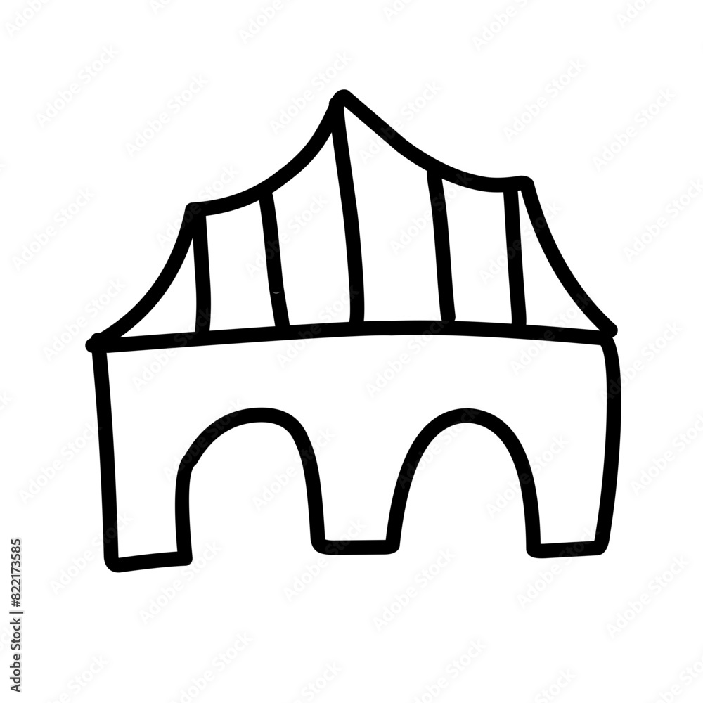 hand drawn bridge hand drawn bridge