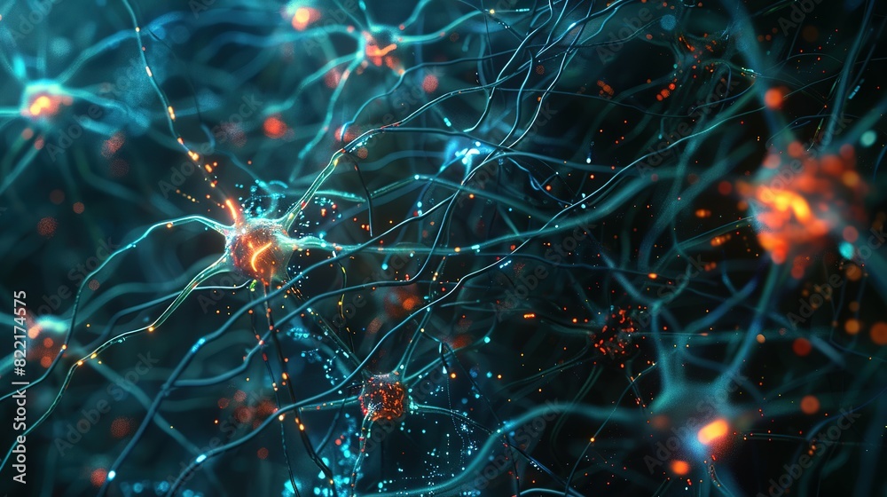 Abstract tech background with interconnected cyber cells and artificial neural connections, showcasing a quantum computing network system and global electronic intelligence. Abstract tech background with interconnected cyber cells and artificial neural connections, showcasing a quantum computing network system and global electronic intelligence.